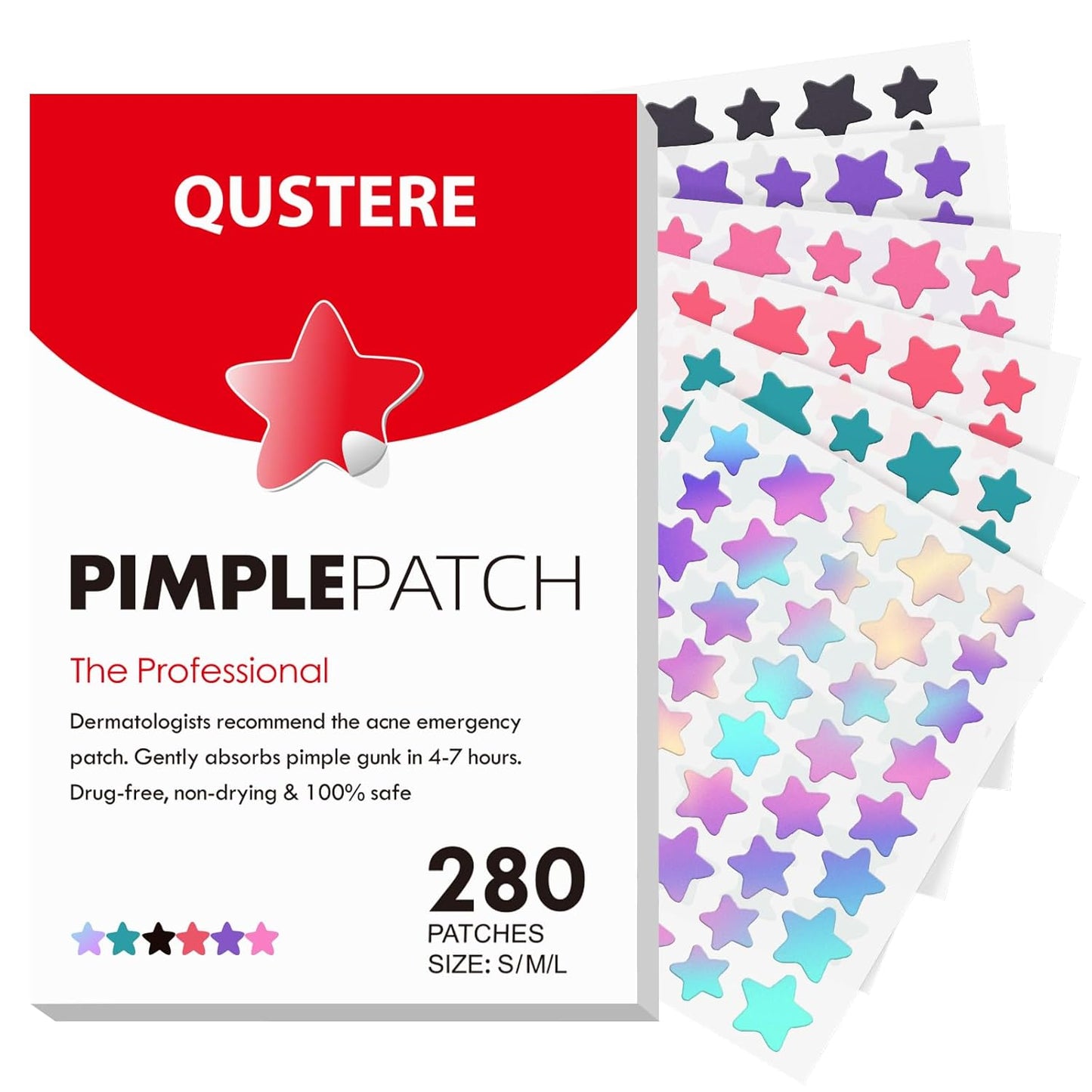 Pimple Patches for Face, Colorful Spot Stickers with Tea Tree