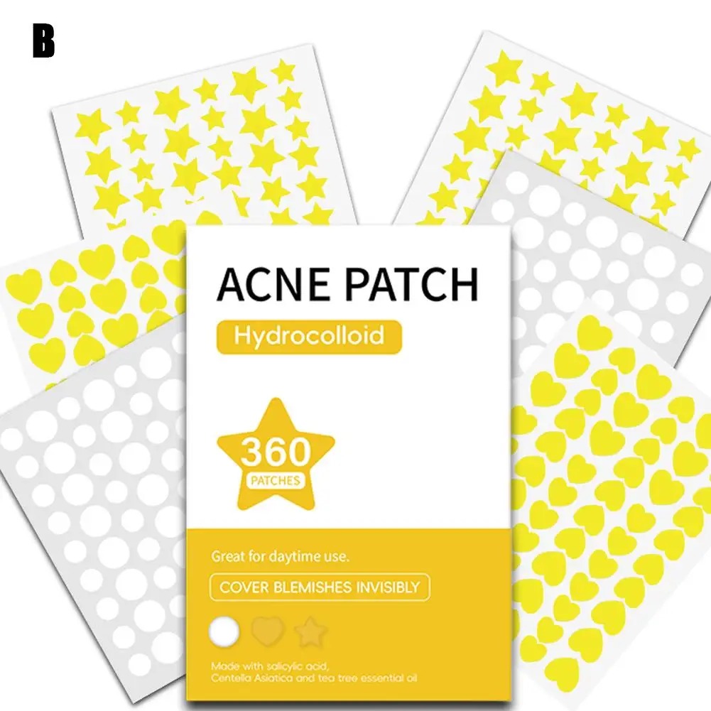 360 Pcs Colorful Hydrocolloid Acne Patches