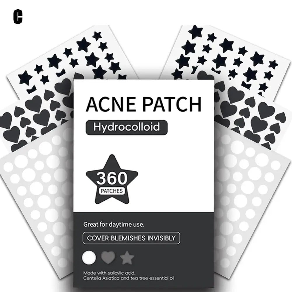 360 Pcs Colorful Hydrocolloid Acne Patches