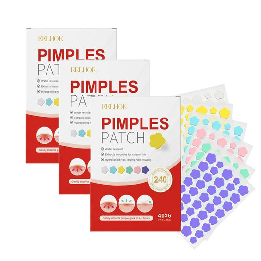 240 Pcs Pimple Patch – Acne Spot Patches in Heart, Star, Flower & Round Shapes